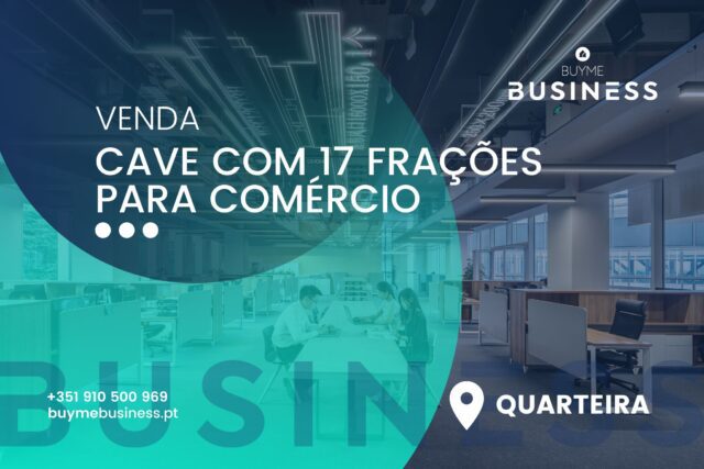 Cave com 17 frações para Comércio em Quarteira